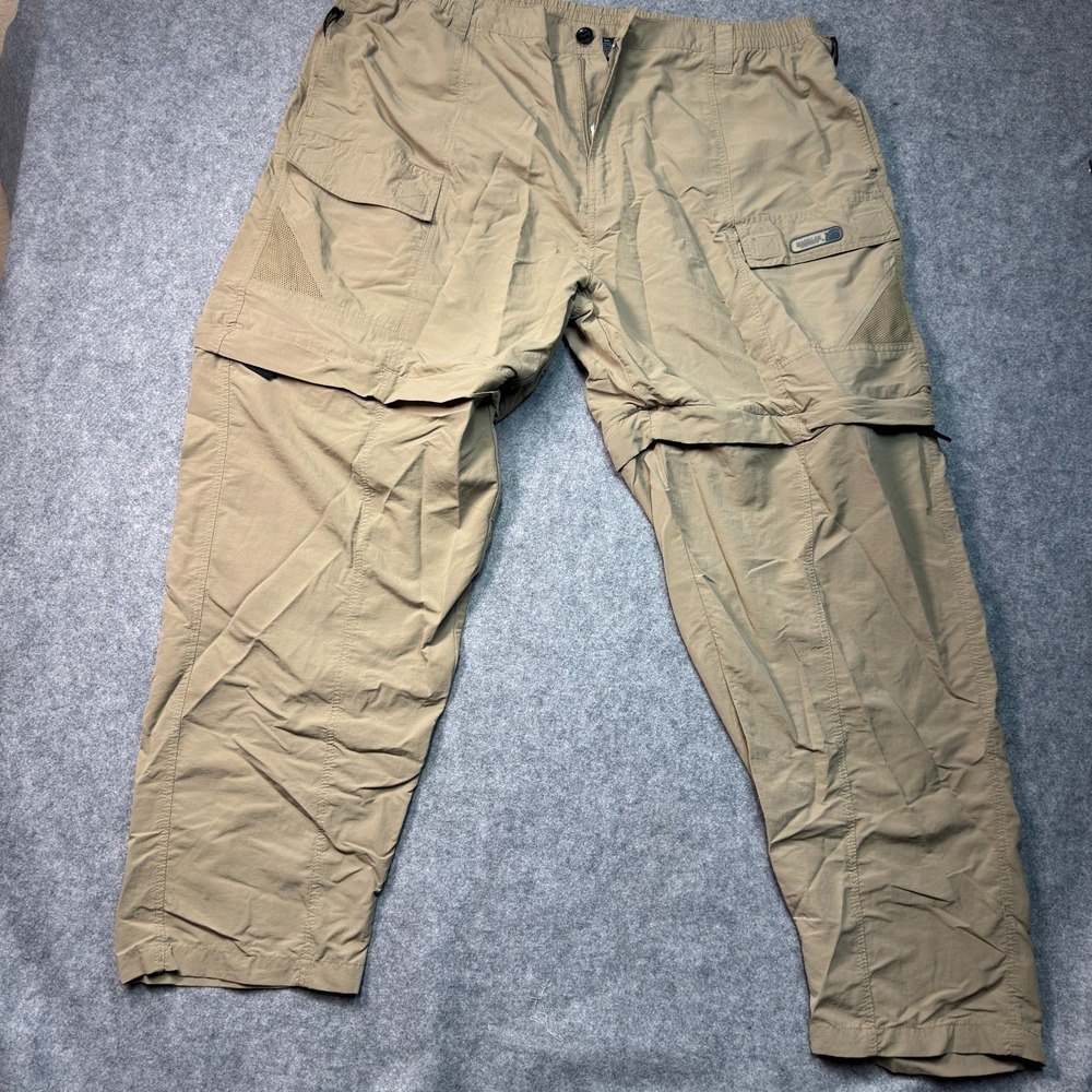 Magellan Sportswear Mens 3XL Brown Convertible Cargo Hiking Pants